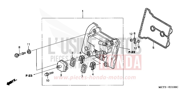 CYLINDER HEAD COVER for Silver Wing PEARL GREAT BLUE (PB262) from 2003